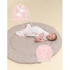 molis&co - Baby Summer Sleeping Bag - Summer Baby Sleeping Bag 0.4 TOG - Newborn Baby Sleeping Bag Sleeveless - 100% Cotton (Oeko-Tex 100), Premium Quality - Pink Sky (95 cm)