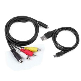 (Taelectric) AV A/V TV Video+USB Data SYNC Cable Cord for Sony Handycam DCR-SR85 e DCR-SR68 e