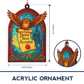 Book Accessories, Book Lover Gifts, Fantasy Decor, Gifts for Book Lovers,Readers, Birthday, Christmas Hanging Decoration, Bookshelf,Library Decor, Gift for Teen, Women,Men (Owl)