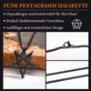 XUANPAI Satanic Invertiert Pentagramm Anhänger Halskette, Kirche von Satan Hexe