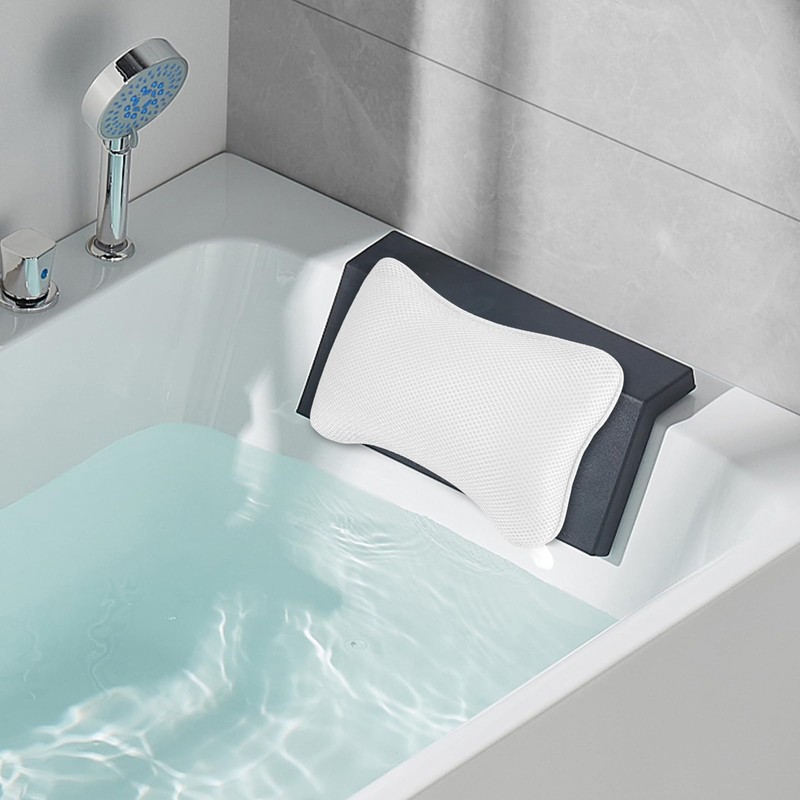 Quuylin Bath Pillow with 2 Strong Suction Cups, Bath Pillow