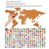 200 Pcs National Flag Thumb Tacks, Country Map Push Pins