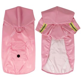 Dog Raincoat Hooded Proof Rain Clothes with Reflective Strip, Portable Pocket on Back, Leash Hole, Fits Small Pets Puppy Cats to 4XL Large Dogs (4XL)