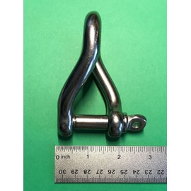 Stainless Steel 316 Twist Shackle 1/2" (12mm) Marine Grade
