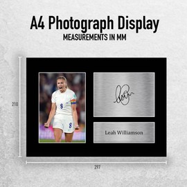 HWC Trading A4 Leah Williamson Womens England Gifts Printed Signed Autograph Picture for Football Fans and Supporters - A4