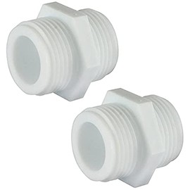 fiXte Plastic Washing Machine Dish Washer Inlet Hose Connector 3/4" White / Off White Pack of 2