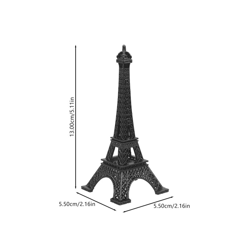 IMIKEYA Eiffel Tower Figurine Black Metal Eiffel Tower Model 13