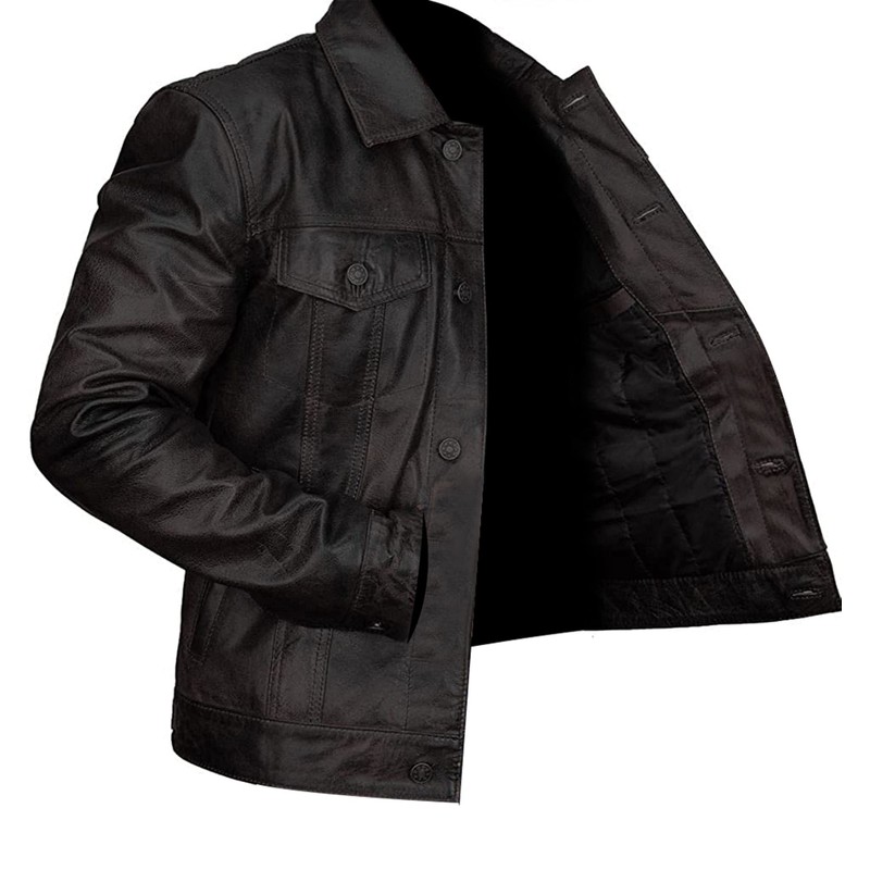 Timeless Black Trucker Jacket - Classic Vintage Look