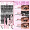 WLF Lash Clusters, 640 Pcs 2 Style 30D+40D Natural Cluster