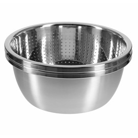 GRÄWE Seiher und Schüssel Set, Ø 28 cm, 2-teilig, Edelstahl