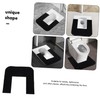 jojofuny U-Shaped Toilet Mat, Black, 55.80X55.00CM (21.93X21.61IN), Bathroom Rug, Polyester,