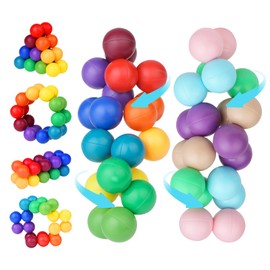 Ainiv 3D Puzzle Ball Sensory Toy, Variety Stress Relief Ball, Pack of 2 Massage Balls, Hand Trainer, Toy for Relieving Stress, Anxiety, Autism Toy, Funny Educational (Small)