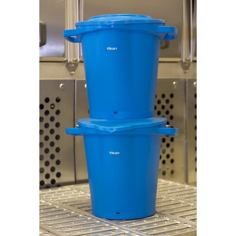 Vikan 56923 Pail,5 gal.,PP/SS,Blue