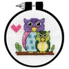 Design Works Crafts Owls Counted Cross Stitch Kit with Hoop
