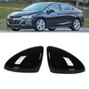 Akozon 2pcs Glossy Black Rearview Mirror Replacement for Chevy 2017?2019