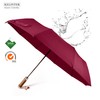 Kelinter® Wooden Handle Windproof Folding Umbrella with Auto Open and