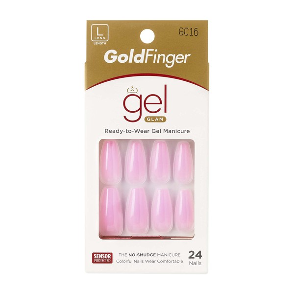 GoldFinger Full Cover Nails Press On 24 Nails Long Length