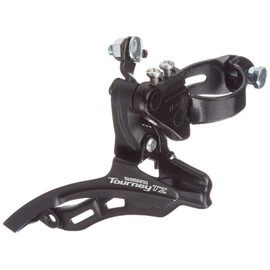 Shimano FD-TZ500 6-speed MTB front derailleur, down swing, down pull, 31.8mm, 66-69, 42T