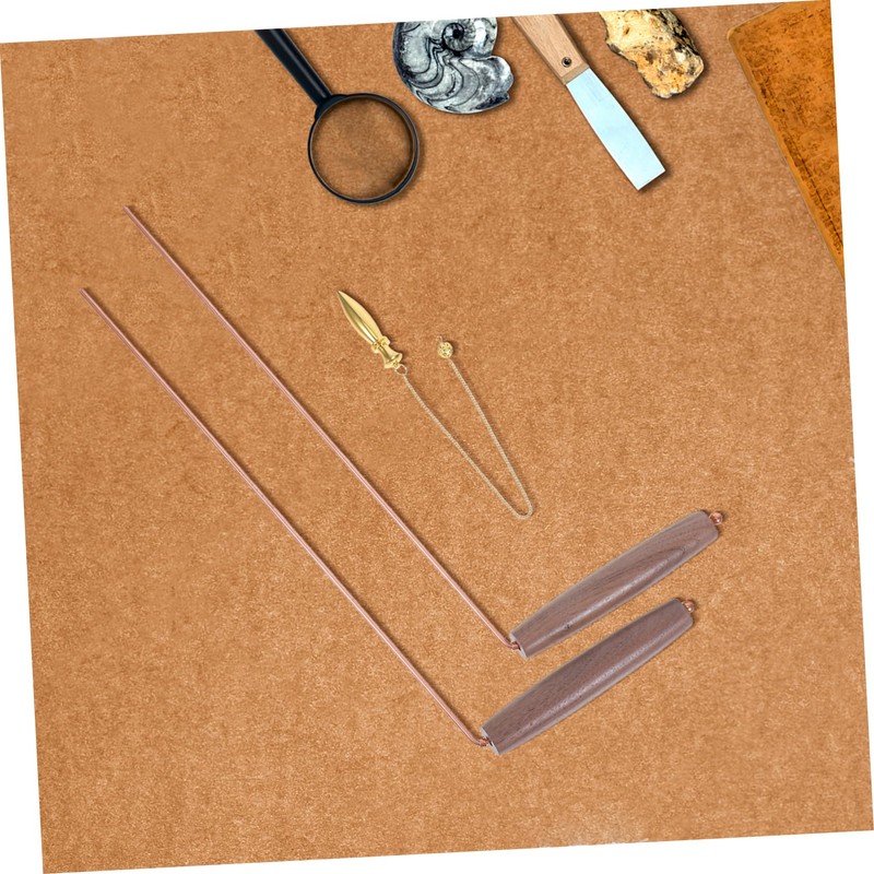 KONTONTY 1 Set Copper Dowsing Rods Professional Divining Tools for