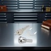 Silver Universal Toolbox Lock, Cabinet Cam Lock, 180° Rotation Unlocking,