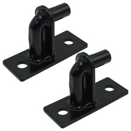 Saihisday 4 Pack Black Wall Mount Gate Hinges Heavy Duty Farm Gate Hinges Chain Link Fence Gate Hinges Fence Post Chain Link Gate Hinge with 5/8 Hinge Pin