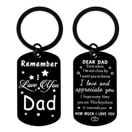 Dad Gifts Keychains from Kids to Daddy Fathers Day Birthday Gifts for Best Dad Father Thank You Appreciation Keychain for Men Daddy I Love You Dad Christmas Xmas Gifts from Son Daughter