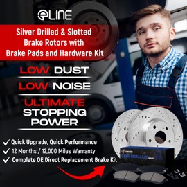 R1 Concepts Front Brakes and Rotors Kit |Front Brake Pads| Brake Rotors and Pads| Semi Metallic Brake Pads and Rotors |Hardware Kit |fits Ford Fusion, Lincoln MKZ, Zephyr, Mazda 6, Mercury Milan