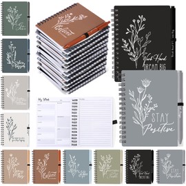 Resurhang 40 Pcs Christmas Inspirational Gifts Bulk Employee Appreciation Gifts Bulk Aesthetic Motivational Notebooks Ballpoint Pens Xmas Thank You Coworker Gifts Bulk for Staff Nurses
