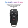 Key Fob Cover for Fusion Explorer: 4 Buttons Silicone Remote