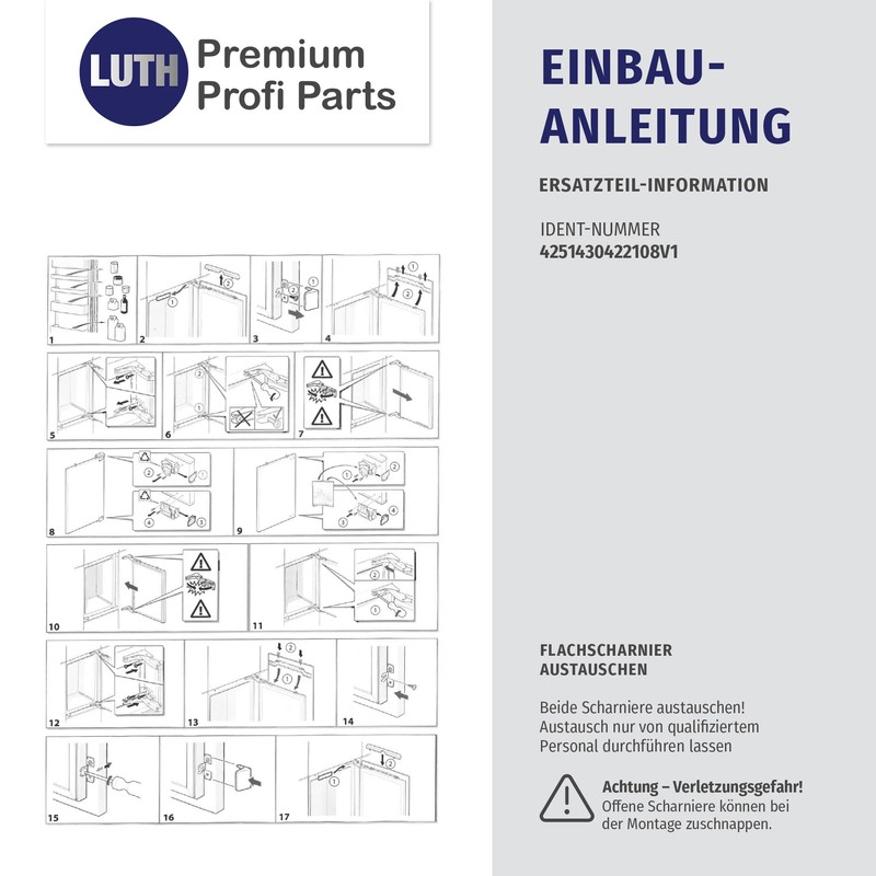 Hinge Door Hinge Set Compatible with Bosch Siemens Neff AEG