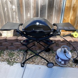 MCAMPAS 80477 Gas Grill Valve Regulator with 4FT Propane Hose Adapter, Compatible with Weber Q100, Q120, Q1200, Q1000 Series, 1lb to 20lb Tank Conversion Kit