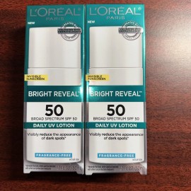 L'Oréal L'Oreal Bright Reveal Daily UV Lotion SPF 50 EXP 05/2025^ LOT OF 2 NEW