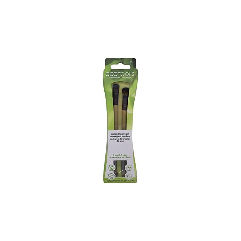 EcoTools, Enhancing Duo Set, Dúo de Brochas para Ojos, Set