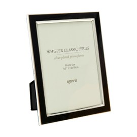 Kenro Whisper Classic Black 8x10 Inch / 20x25cm Photo Frame with Silver Plated Edging - WSC2025B