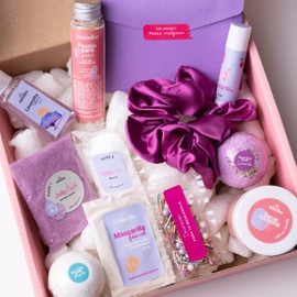 Party spa para niñas, Kit de spa para niñas, jelly pedi, bombas de baño, sales minerales, mascarilla facial de avena.                                 