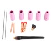 13Pcs/Set Welding Nozzle TIG Gas Lens Ceramic Contact Tip with