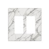 Wpshijia Light Switch Cover White Grey Abstract Marble Minimalist Luxury