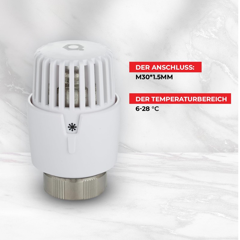 zencQ Radiator Thermostat with Series - Precise Thermostatic Head with