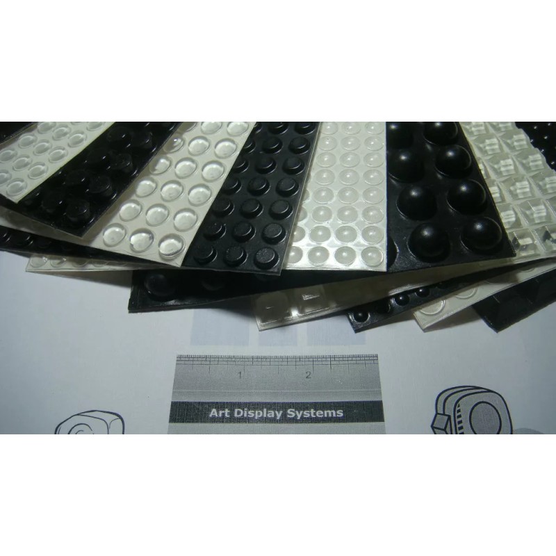 ADS ART DISPLAY SYSTEMS 28 SELF-ADHESIVE RUBBER FEET BUMPERS 3/4"