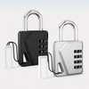 4-Dial Combination Lock for Warehouses, Gates, and Stores Combination Lock (Black) 2ea