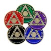 8 Year Sobriety Coin | Triplate AA Chip Recovery Anniversary