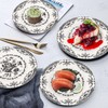 HomeElves Salad Plates, 8.5 Inch Ceramic Plates Set of 6,
