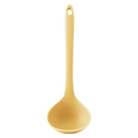 FIRGI Platinum Silicone Cooking Ladle for Baking, Scraping & Mixing, 100% Food Grade Colorful Silicone Kitchen & Serving Utensils, Heat Resistant, Non-Stick Cookware - 8.6 inch Butter Yellow