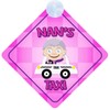Nan's Taxi Car Sign with Suction Cup - Funny Gift