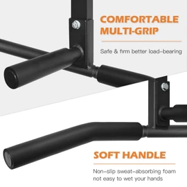 ATENTO Pull Up Bar, Chin Up Bars Ceiling Mount, Workout for Home Gym, Beam, Crossfit - Heavy-Duty, Foam Grip, Easy installation