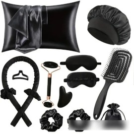 Kit De Cuidado De Belleza Rosa: Rodillo Facial + Cojín Asdf