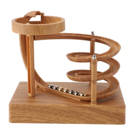 Art Perpetual Motion Machine, Elegant Exquisite Tabletop Relieve Stress Art Perpetual Motion Machine Desk Toy Relaxing for Viewing (Wood Grain)