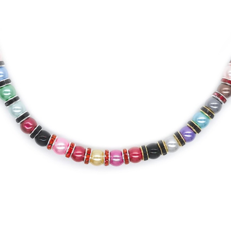 Weebee 100Pcs Rondelle Spacer Beads Crystal Charms Silver Plated Czech