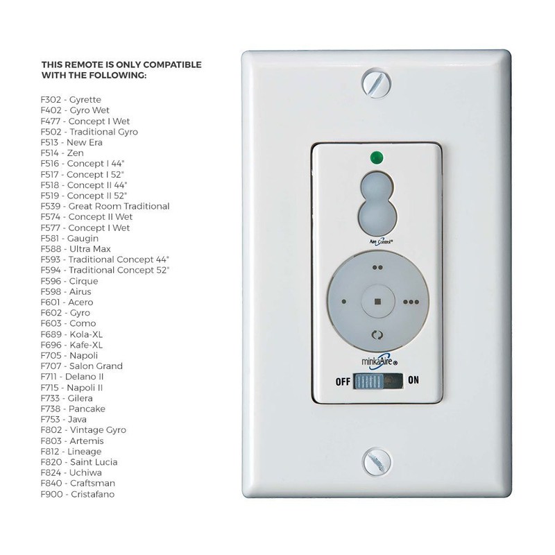 Minka-Aire WCS212 Minka-Aire Wall Control System, White