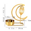 BinaryABC Eid Mubarak Decorations,Ramadan Kareem Moon Shaped Candle Holder,Ramadan Candlestick,Ramadan